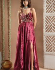 Rani Velvet Long Indo Dress (Set Of 1)