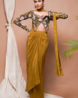 Forest Print Drape Skirt Set (Set Of 3)