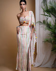 Stripes Printed Drape Set (Set Of 2)