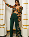 Leaf Print 3 Piece Suit Set (Set Of 3)