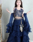 Orgenza Lehnga with Silk Blend Lineing and Handmade Latkansilk Blouse with Handwork Of Sequence and Moti