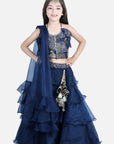 Orgenza Lehnga with Silk Blend Lineing and Handmade Latkansilk Blouse with Handwork Of Sequence and Moti