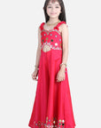 Silk Jumpsuit with Handwork On Empire and Bottom Flair