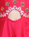 Silk Jumpsuit with Handwork On Empire and Bottom Flair