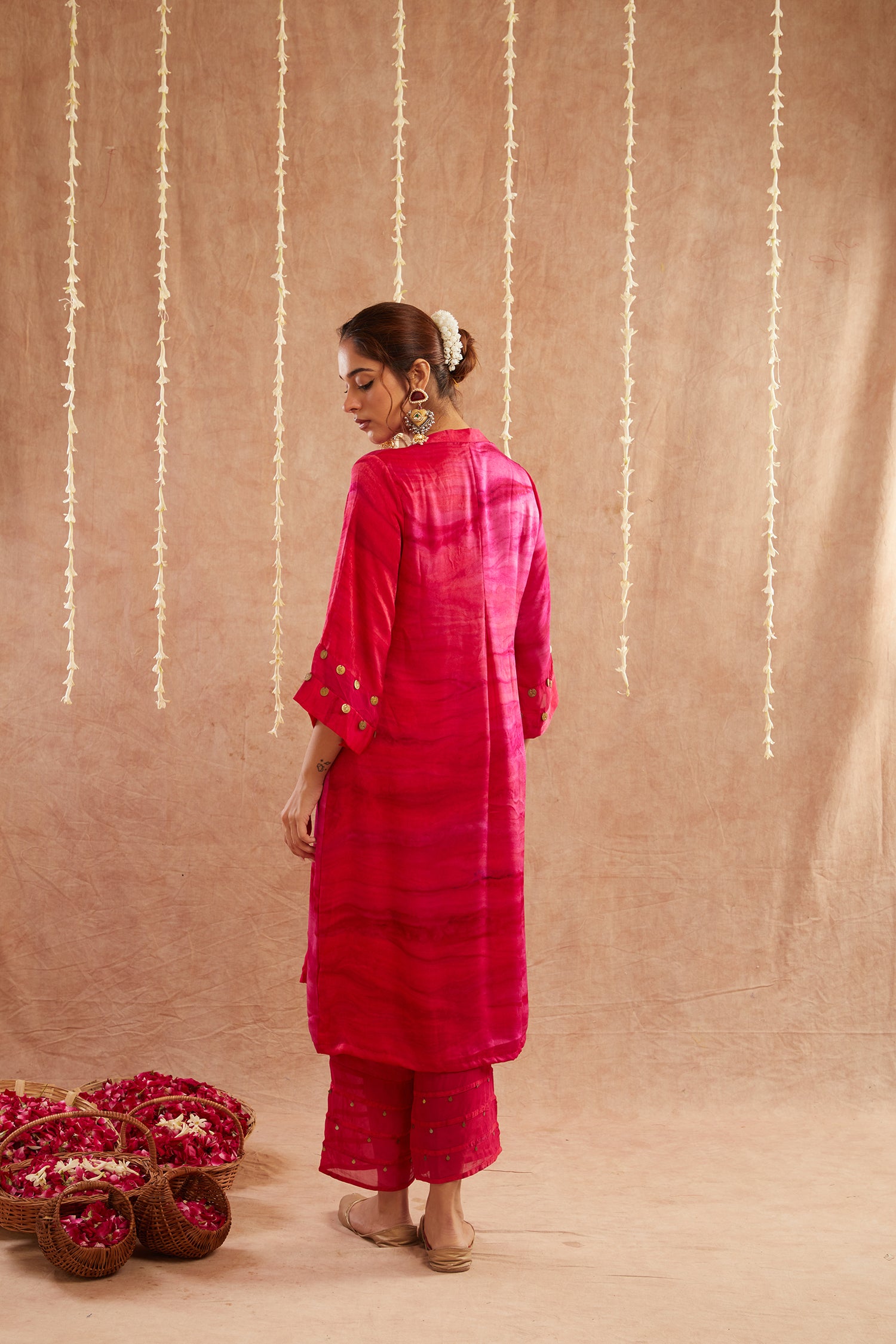 Gulmeher Kurta Set With Pant And Potli Bag - Set Of 3