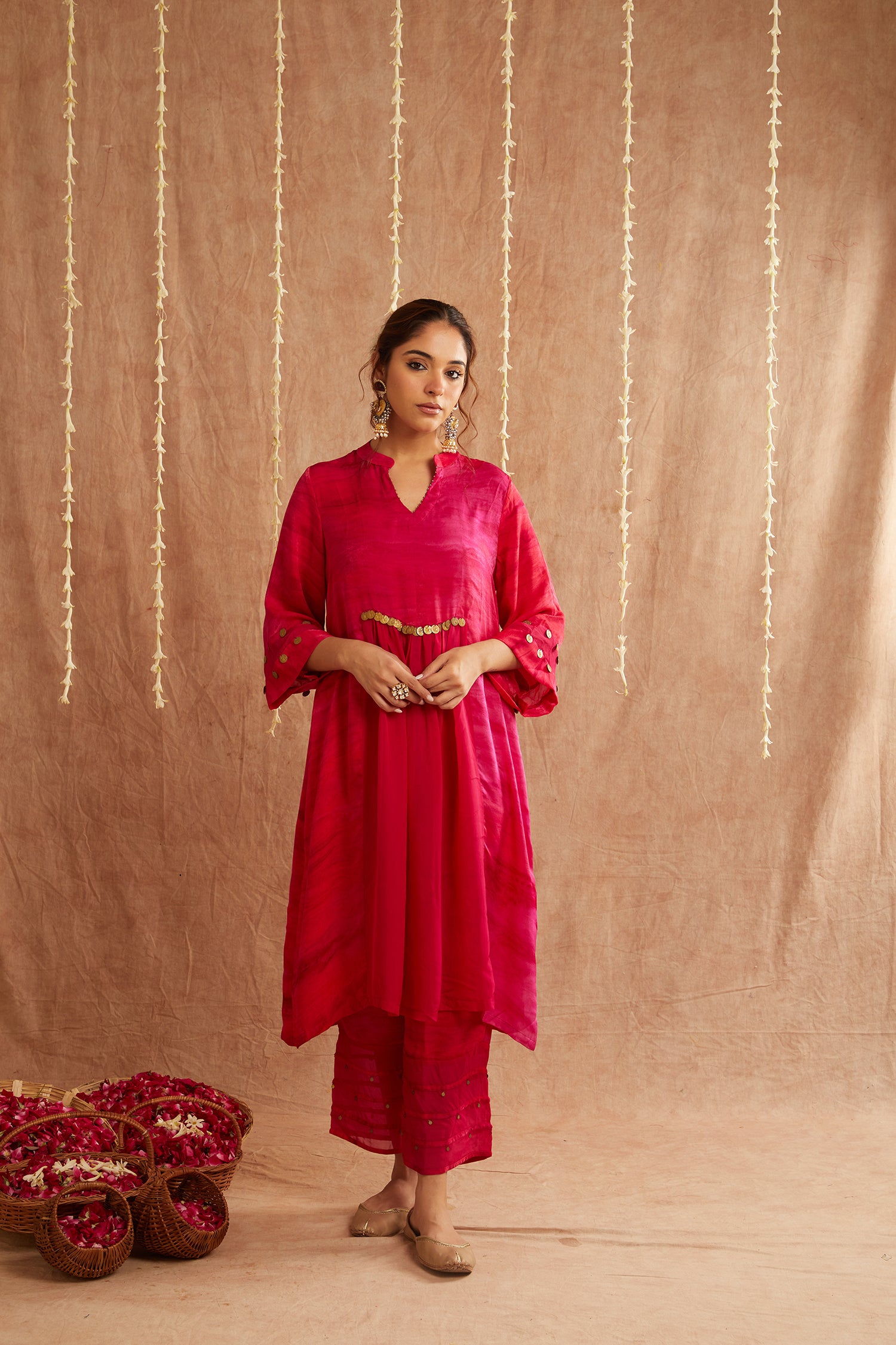 Gulmeher Kurta Set With Pant And Potli Bag - Set Of 3