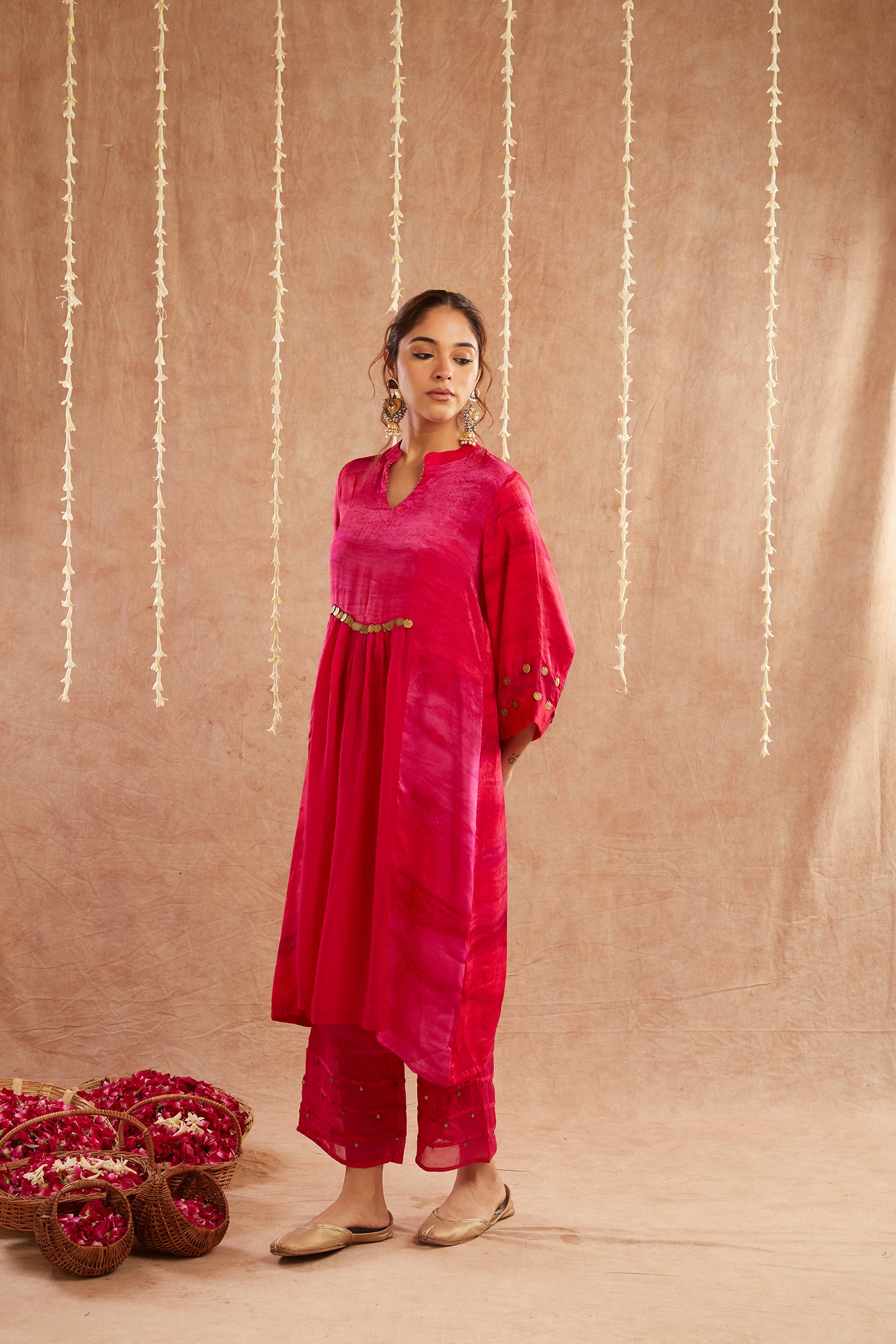 Gulmeher Kurta Set With Pant And Potli Bag - Set Of 3