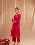 Gulmeher Kurta Set With Pant And Potli Bag - Set Of 3
