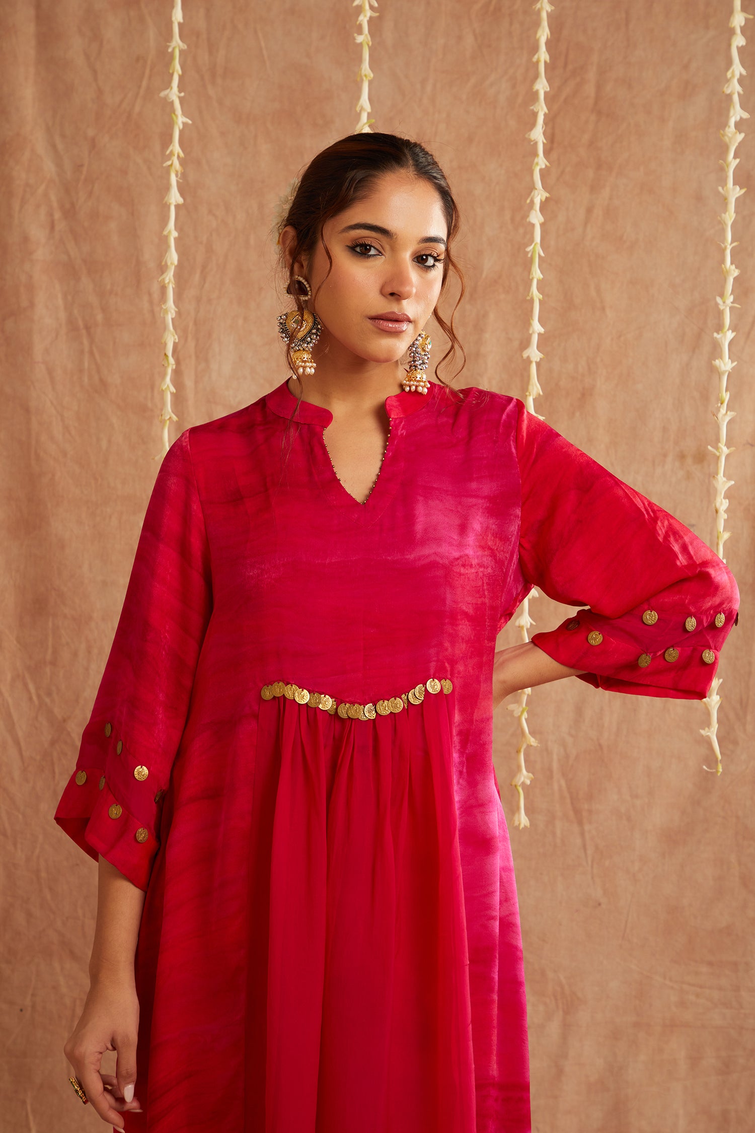 Gulmeher Kurta Set With Pant And Potli Bag - Set Of 3