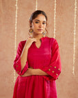 Gulmeher Kurta Set With Pant And Potli Bag - Set Of 3
