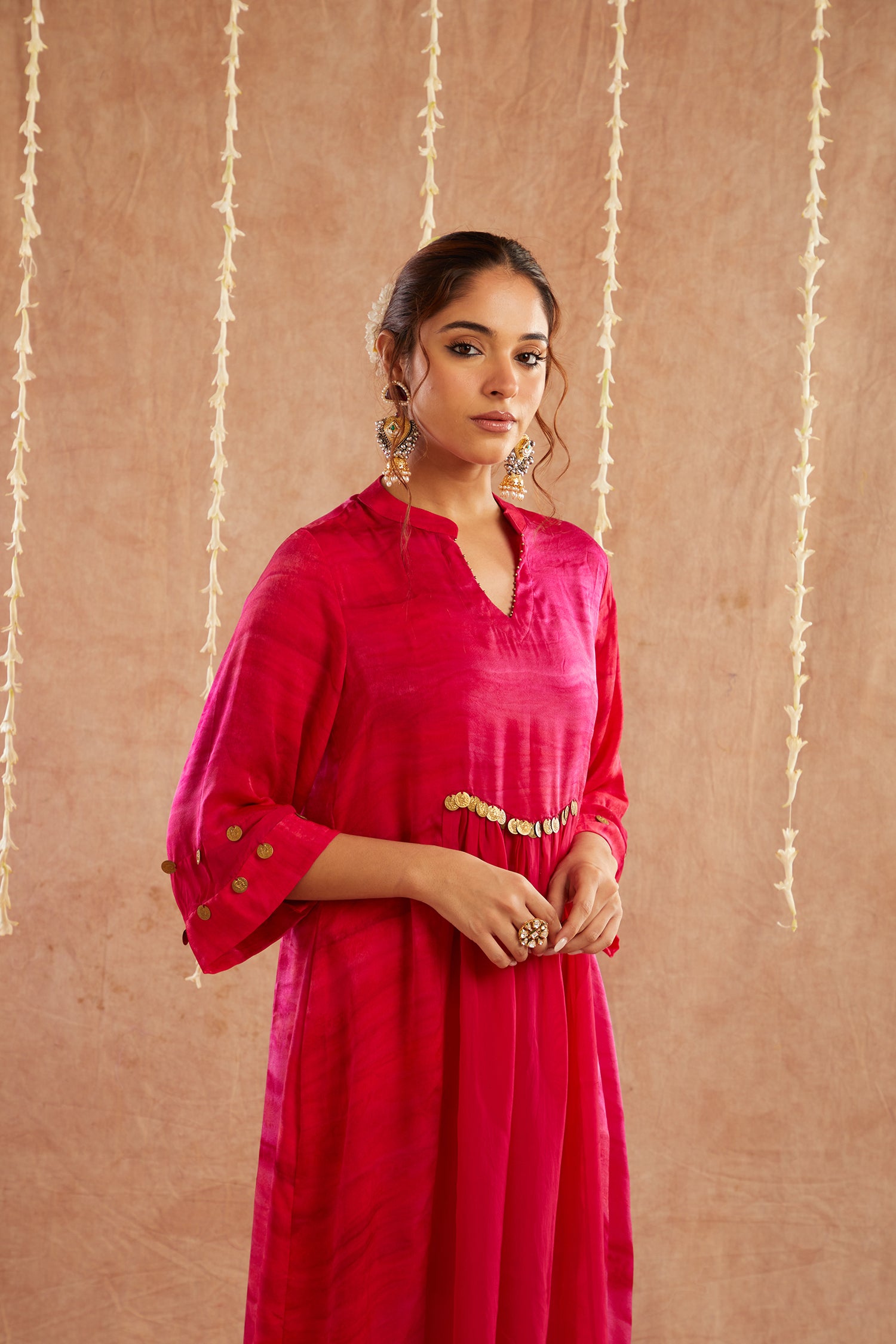 Gulmeher Kurta Set With Pant And Potli Bag - Set Of 3