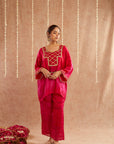 Gulabo Co-Ord Set With Pants And Potli Bag - Set Of 3
