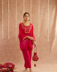 Gulabo Co-Ord Set With Pants And Potli Bag - Set Of 3