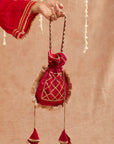 Gulabo Co-Ord Set With Pants And Potli Bag - Set Of 3