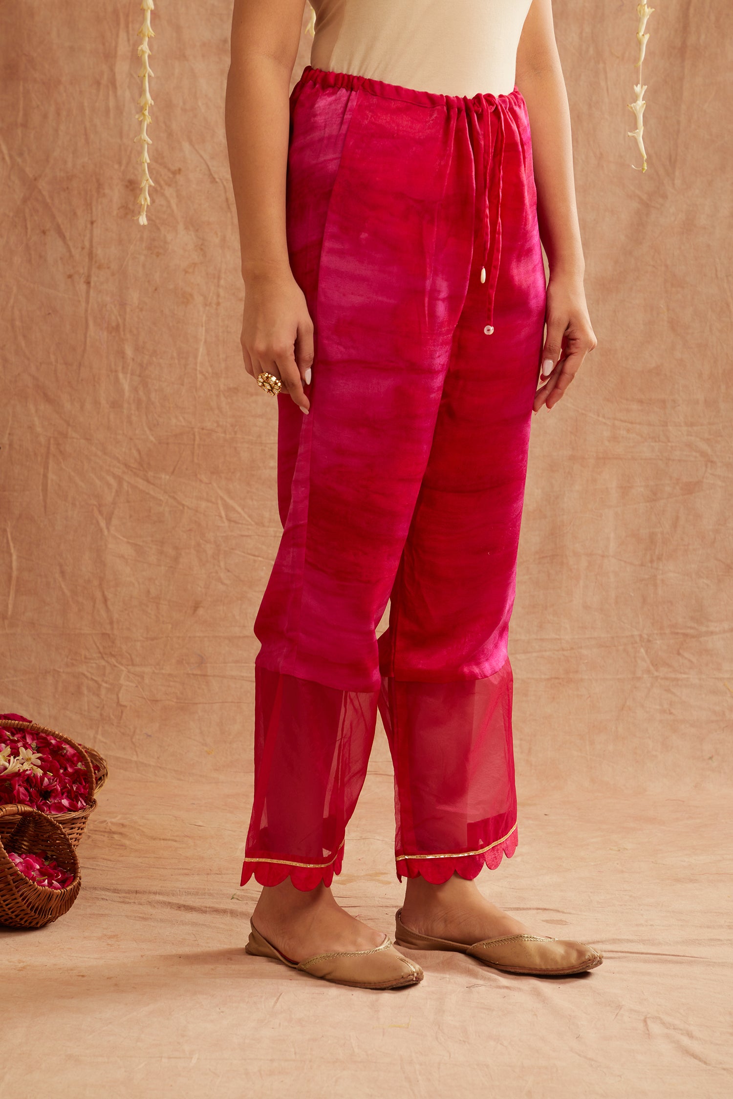 Gulbahar Suit Set With Pants And Potli Bag - Set Of 4