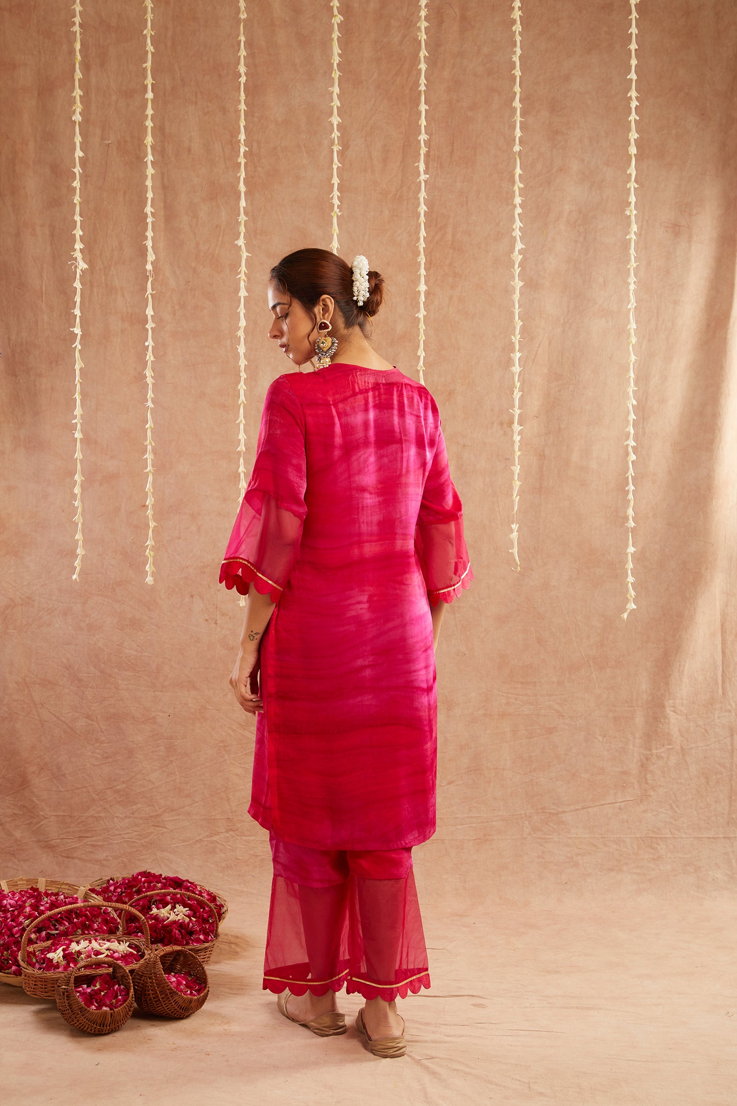 Gulbahar Suit Set With Pants And Potli Bag - Set Of 4