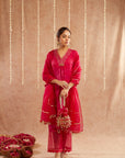 Gulbahar Suit Set With Pants And Potli Bag - Set Of 4