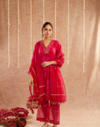 Gulbahar Suit Set With Pants And Potli Bag - Set Of 4