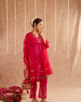 Gulbahar Suit Set With Pants And Potli Bag - Set Of 4