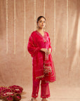 Gulbahar Suit Set With Pants And Potli Bag - Set Of 4