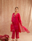 Gulbahar Suit Set With Pants And Potli Bag - Set Of 4