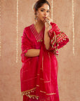 Gulbahar Suit Set With Pants And Potli Bag - Set Of 4