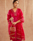 Gulbahar Suit Set With Pants And Potli Bag - Set Of 4