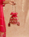 Gulbahar Kurta Set With Pant And Potli Bag - Set Of 3