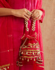 Gulbahar Suit Set With Pants And Potli Bag - Set Of 4