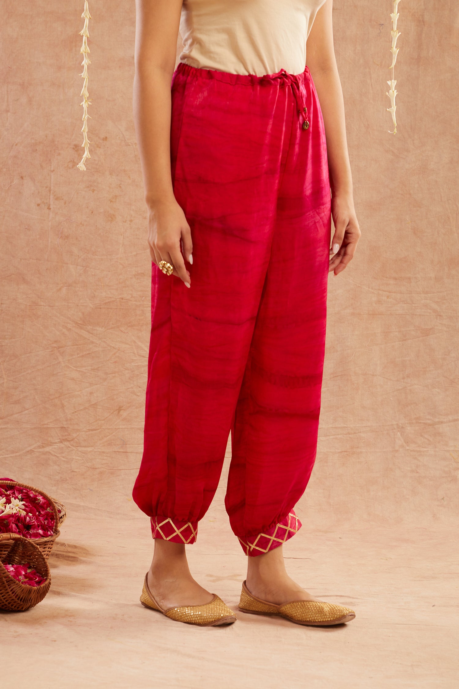 Noor-E-Gul Kurta Set With Dhoti Pants And Potli Bag - Set Of 3