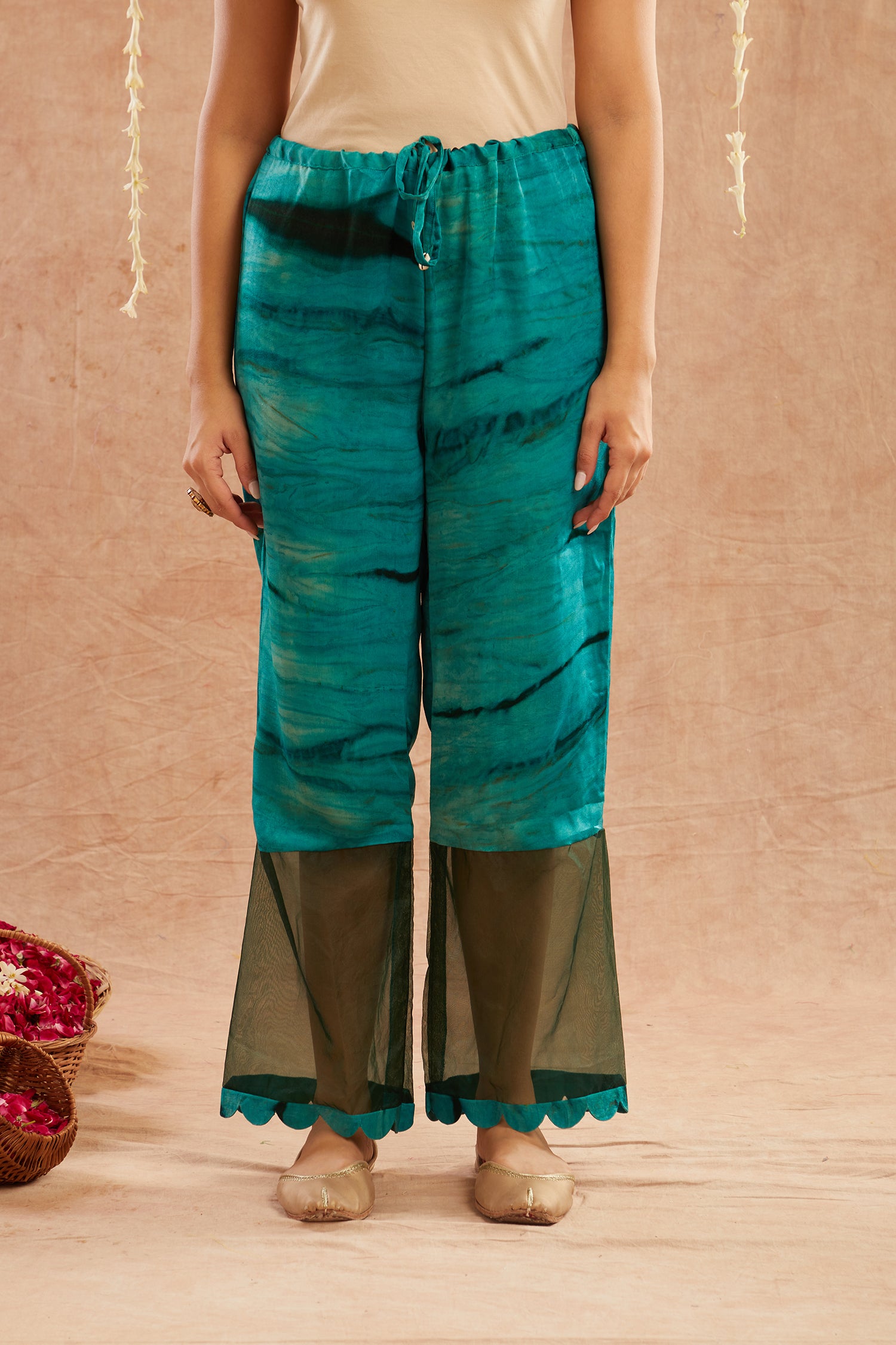 Jashn-E-Phirozi Suit Set With Pants And Potli Bag - Set Of 3