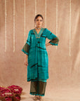 Jashn-E-Phirozi Suit Set With Pants And Potli Bag - Set Of 3