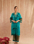 Jashn-E-Phirozi Suit Set With Pants And Potli Bag - Set Of 3