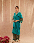 Jashn-E-Phirozi Suit Set With Pants And Potli Bag - Set Of 4