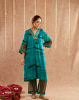 Jashn-E-Phirozi Suit Set With Pants And Potli Bag - Set Of 4