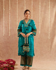Jashn-E-Phirozi Suit Set With Pants And Potli Bag - Set Of 4