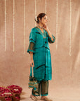 Jashn-E-Phirozi Suit Set With Pants And Potli Bag - Set Of 3