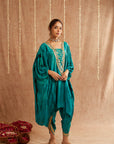 Jashn-E-Phizori Kaftan Set With Tulip Pants And Potli Bag - Set Of 3