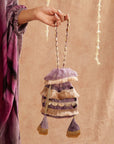 Jamuni Jalwa Kaftan Set With Tulip Pants And Potli Bag - Set Of 3