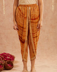 Genda Kaftan Set With Tulip Pants And Potli Bag - Set Of 3