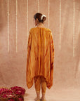 Genda Kaftan Set With Tulip Pants And Potli Bag - Set Of 3
