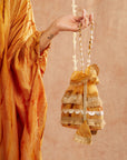 Kesar Noor Kurta Set With Dhoti Pants And Potli Bag - Set Of 3