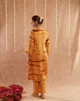 Sunehri Shab Kurta Set With Pants And Potli Bag - Set Of 3
