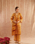 Sunehri Shab Kurta Set With Pants And Potli Bag - Set Of 3