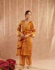 Sunehri Shab Kurta Set With Pants And Potli Bag - Set Of 3