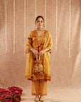 Sunehri Shab Suit Set With Pants And Potli Bag - Set Of 4