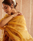 Sunehri Shab Suit Set With Pants And Potli Bag - Set Of 4