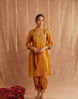 Kesar Noor Kurta Set With Dhoti Pants And Potli Bag - Set Of 3