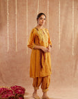 Kesar Noor Kurta Set With Dhoti Pants And Potli Bag - Set Of 3