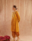 Kesar Noor Kurta Set With Dhoti Pants And Potli Bag - Set Of 3